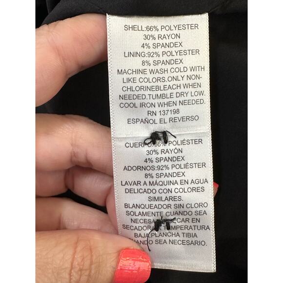 Danielle Bernstein black long sleeves open front jacket size Small - Picture 4 of 10